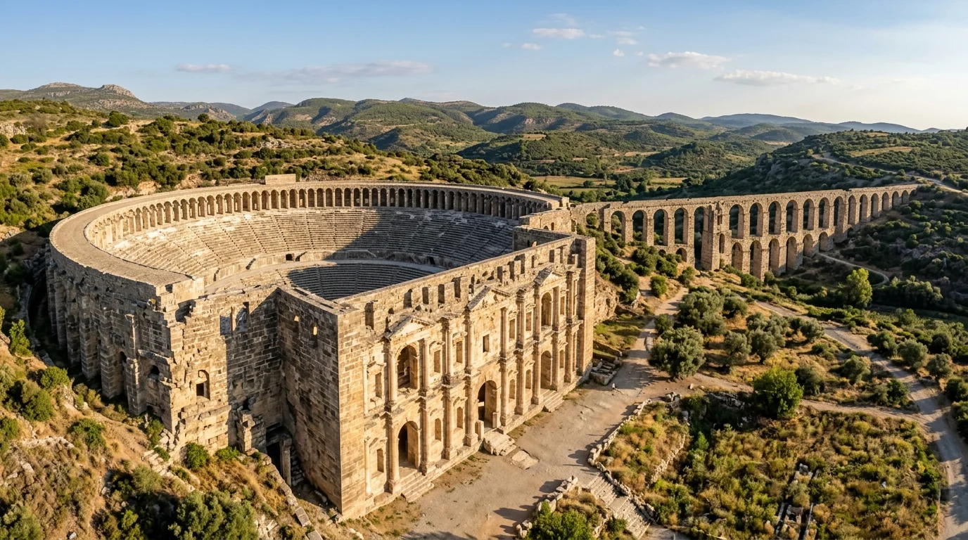 Aspendos Antik Tiyatrosu ve Su Kemerleri