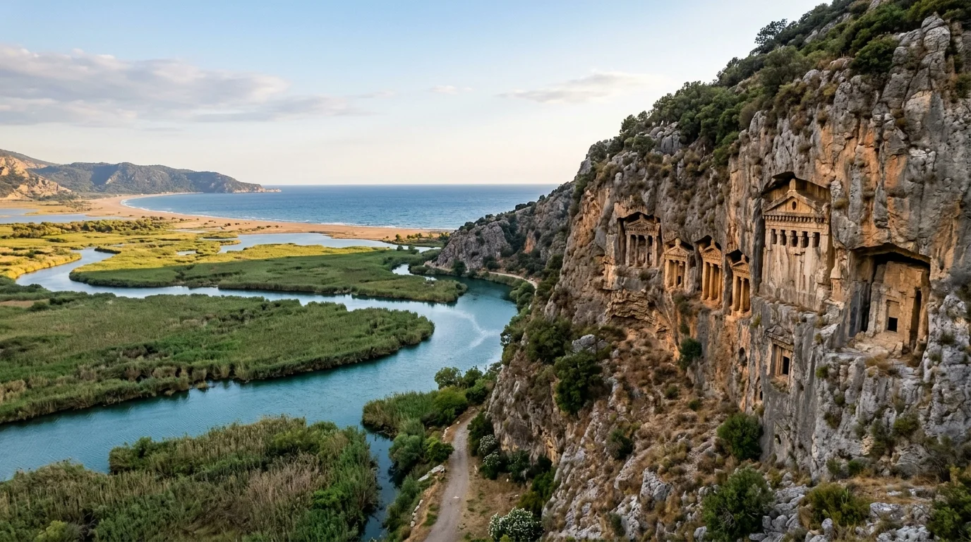 Dalyan Kaunos Kaya Mezarları ve İztuzu Plajı